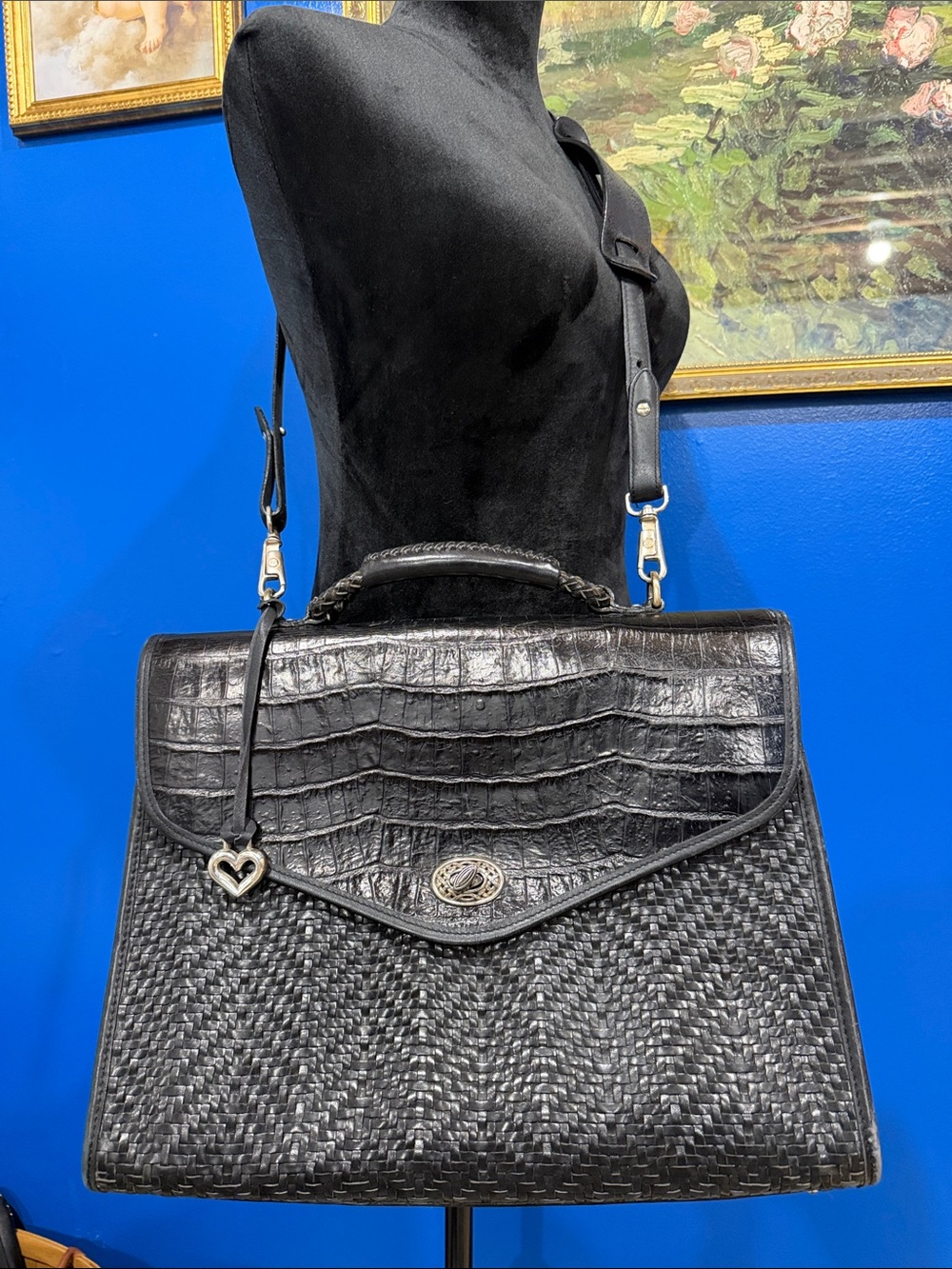 VINTAGE BRIGHTON BRIEFCASE LAPTOP COMMUTER SHOULDER BAG